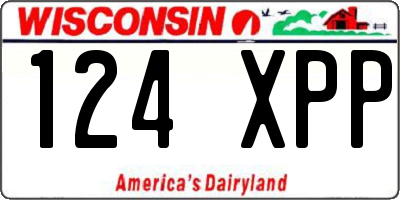 WI license plate 124XPP