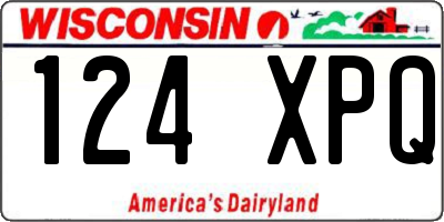 WI license plate 124XPQ