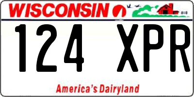 WI license plate 124XPR