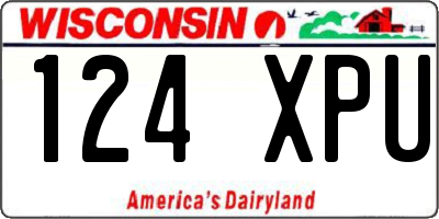 WI license plate 124XPU