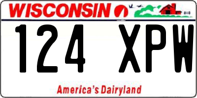 WI license plate 124XPW