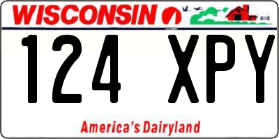WI license plate 124XPY