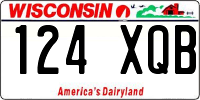 WI license plate 124XQB