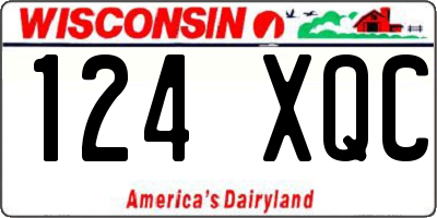 WI license plate 124XQC