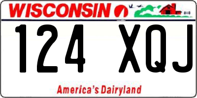 WI license plate 124XQJ