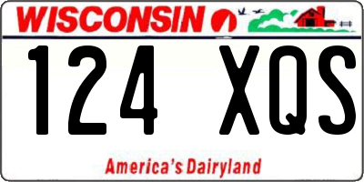 WI license plate 124XQS