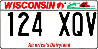 WI license plate 124XQV
