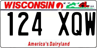 WI license plate 124XQW