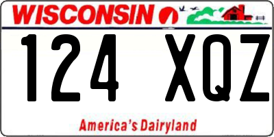 WI license plate 124XQZ