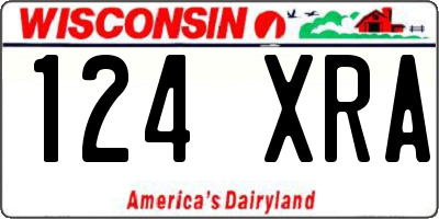 WI license plate 124XRA