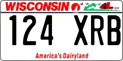 WI license plate 124XRB