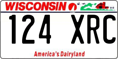 WI license plate 124XRC