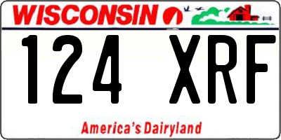 WI license plate 124XRF