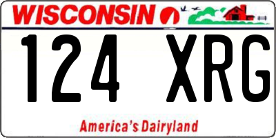 WI license plate 124XRG