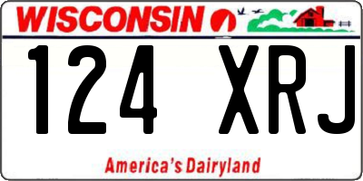 WI license plate 124XRJ