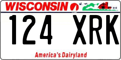 WI license plate 124XRK