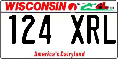 WI license plate 124XRL