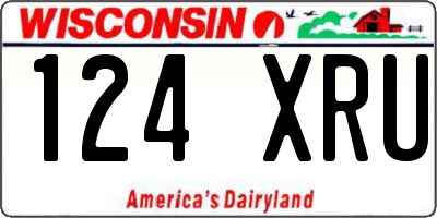 WI license plate 124XRU