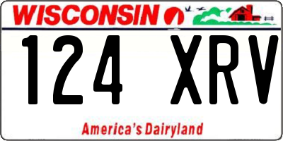 WI license plate 124XRV
