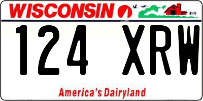 WI license plate 124XRW