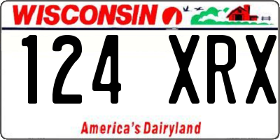 WI license plate 124XRX