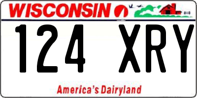 WI license plate 124XRY