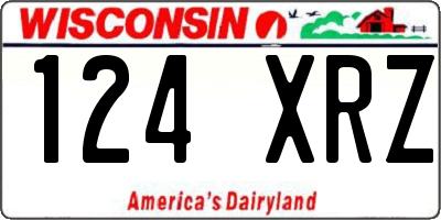 WI license plate 124XRZ