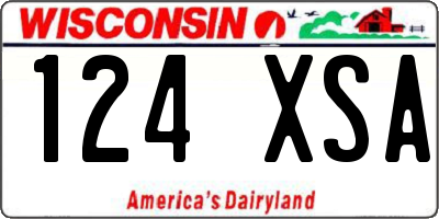 WI license plate 124XSA