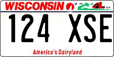 WI license plate 124XSE