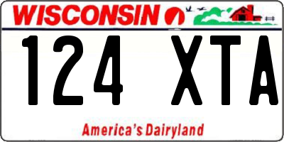 WI license plate 124XTA
