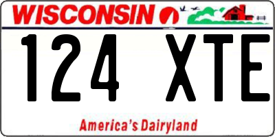 WI license plate 124XTE