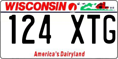 WI license plate 124XTG