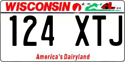 WI license plate 124XTJ