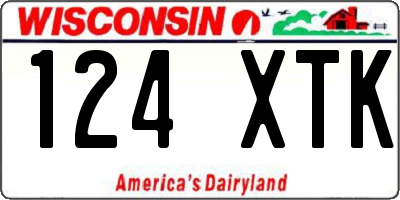 WI license plate 124XTK