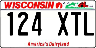 WI license plate 124XTL
