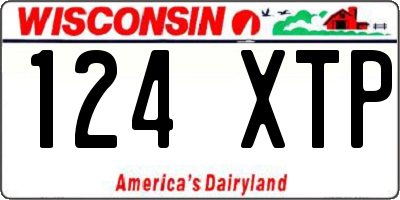WI license plate 124XTP