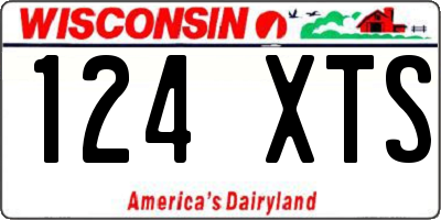 WI license plate 124XTS