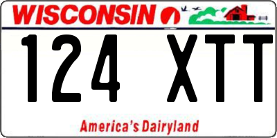 WI license plate 124XTT