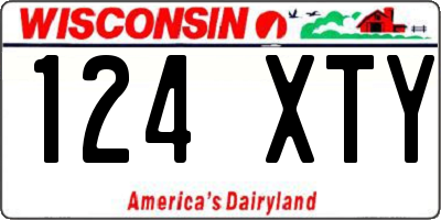 WI license plate 124XTY