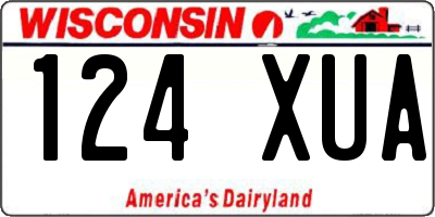 WI license plate 124XUA