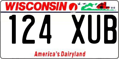 WI license plate 124XUB