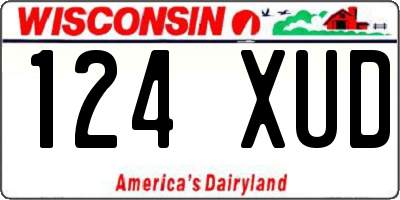 WI license plate 124XUD