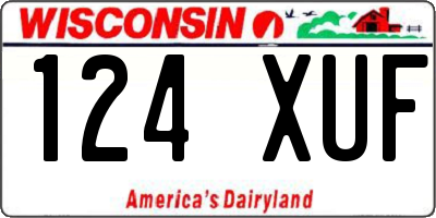 WI license plate 124XUF