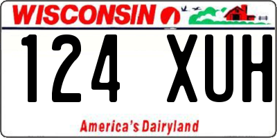 WI license plate 124XUH