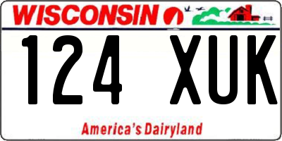 WI license plate 124XUK