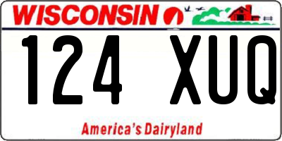WI license plate 124XUQ