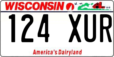 WI license plate 124XUR