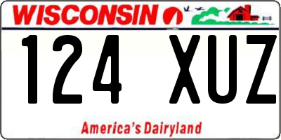 WI license plate 124XUZ