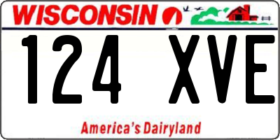 WI license plate 124XVE