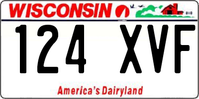 WI license plate 124XVF